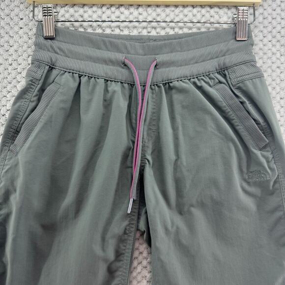The North Face Pants Women XS Gray Pullon Mid Rise Straight Leg Capri Pockets - Picture 3 of 14